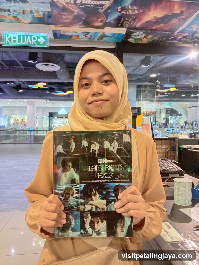 Woman Holding ENHYPEN Dark Blood Half Album