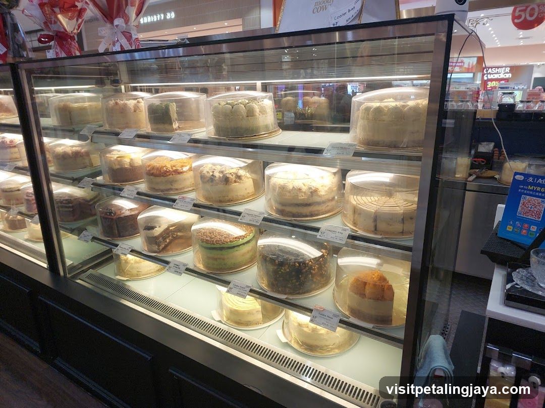 Cake Display Case in Retail Store
