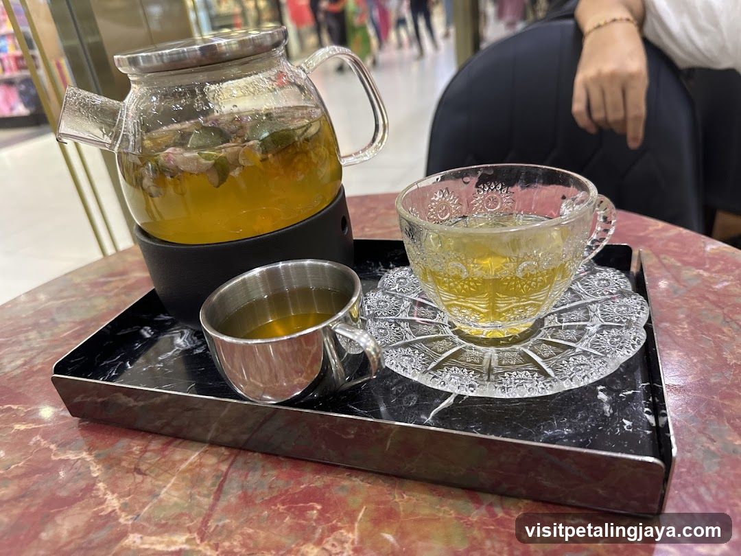 Tea Set on Marble Table