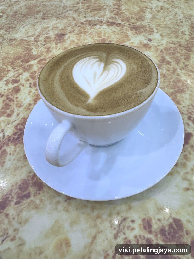 Café Latte with Heart Design