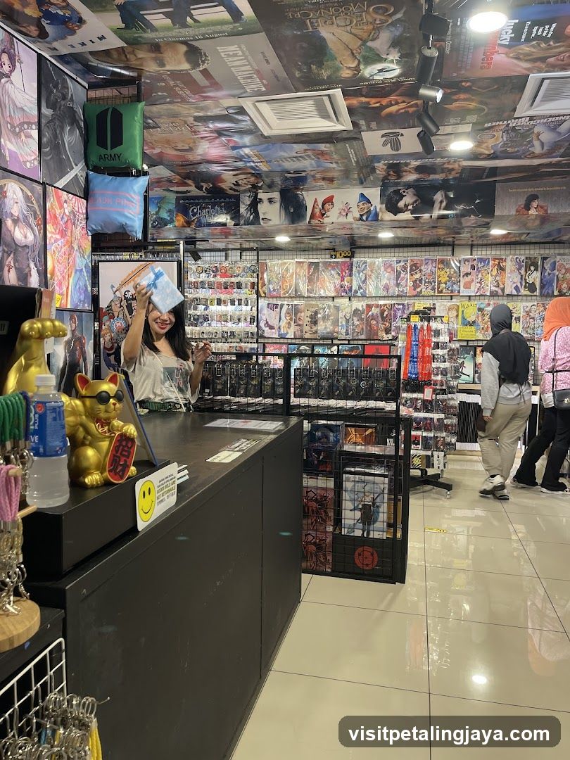 Interior of a comic or merchandise store