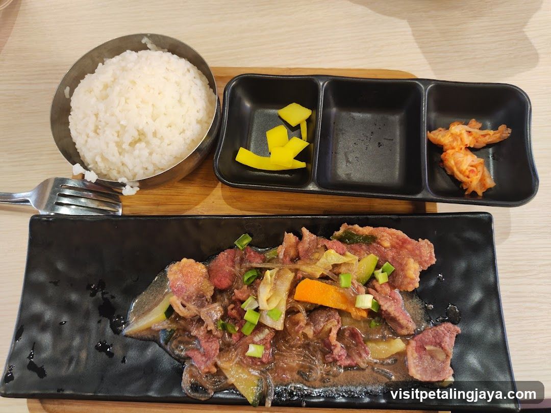 Meal served at restaurant