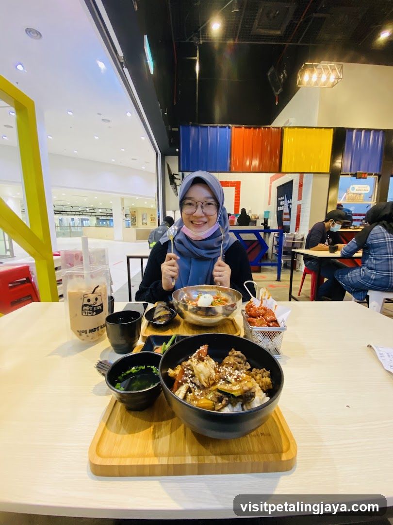 Dining interior with customer