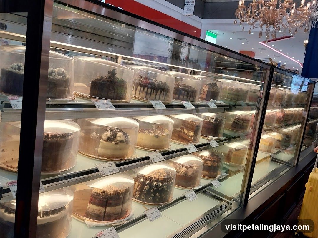 Cake Display Case in Retail Store
