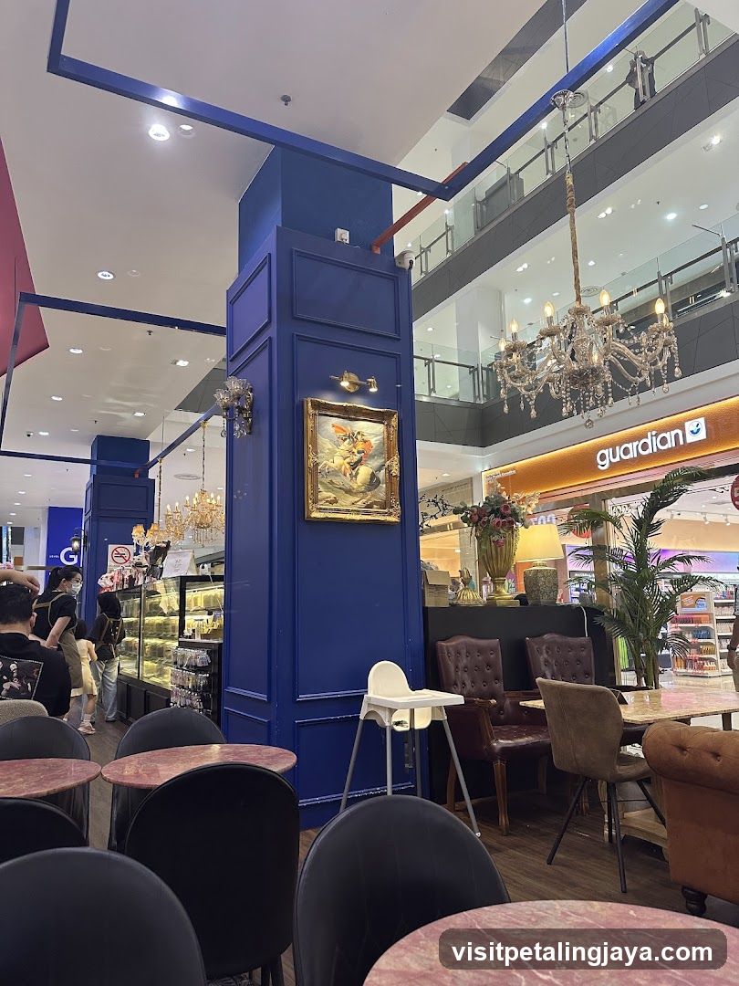 Interior of a multi-level shopping mall