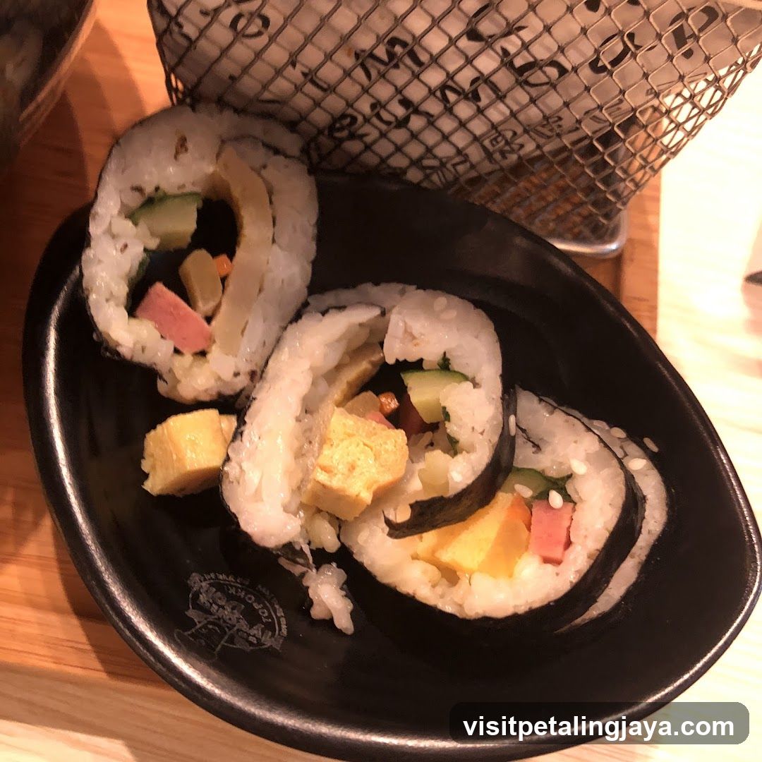 Sushi Roll on Plate