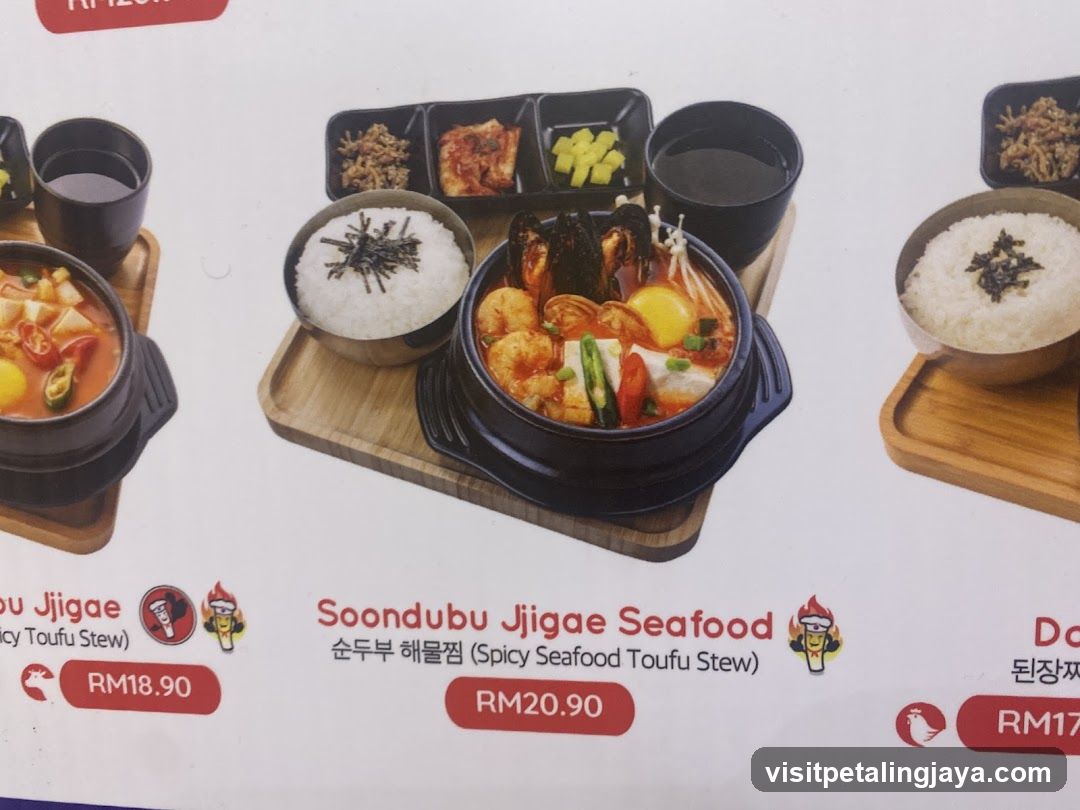 Soondubu Jjigae Seafood Menu Item