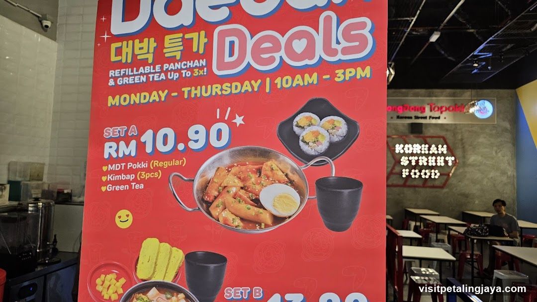 Promotional Poster in Restaurant Interior