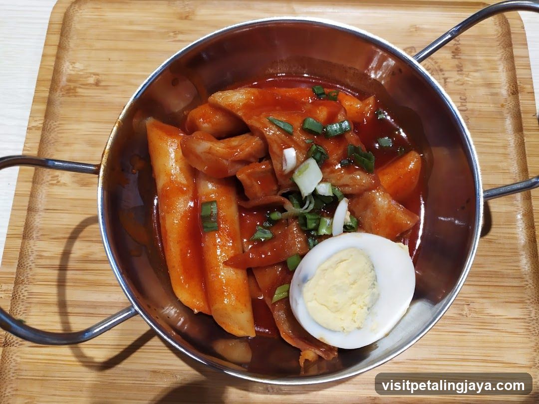 Korean-style dish in metal bowl
