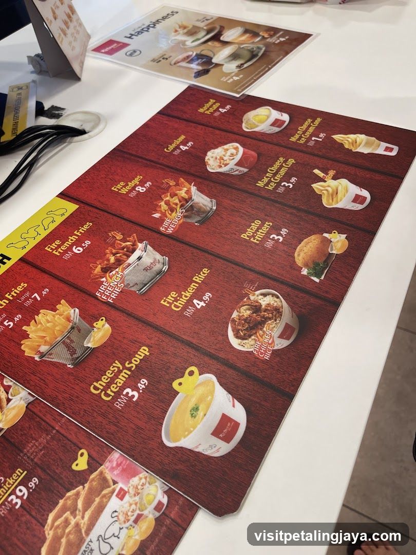 Restaurant Interior Table with Menu