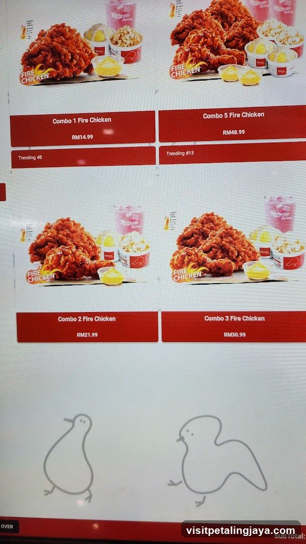 Fire Chicken Menu