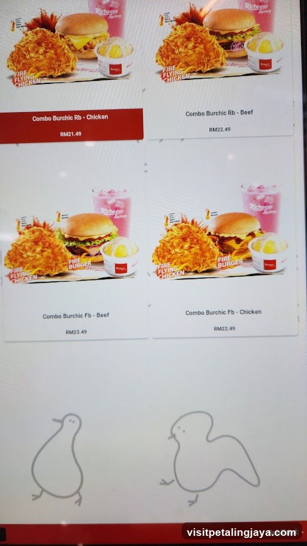 Richese Factory Menu Display