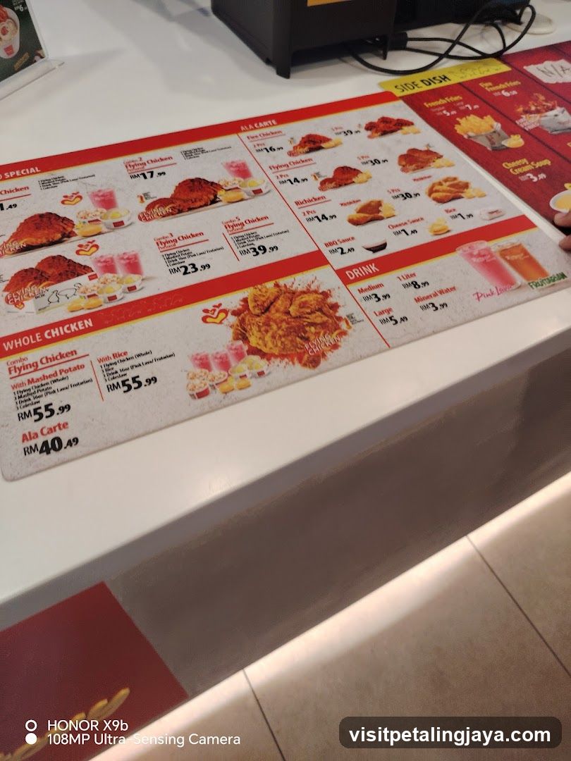 Chicken Menu Display