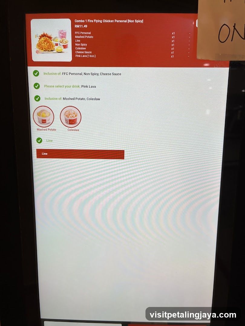 Combo 1 Fire Flying Chicken Personal [Non Spicy] Menu