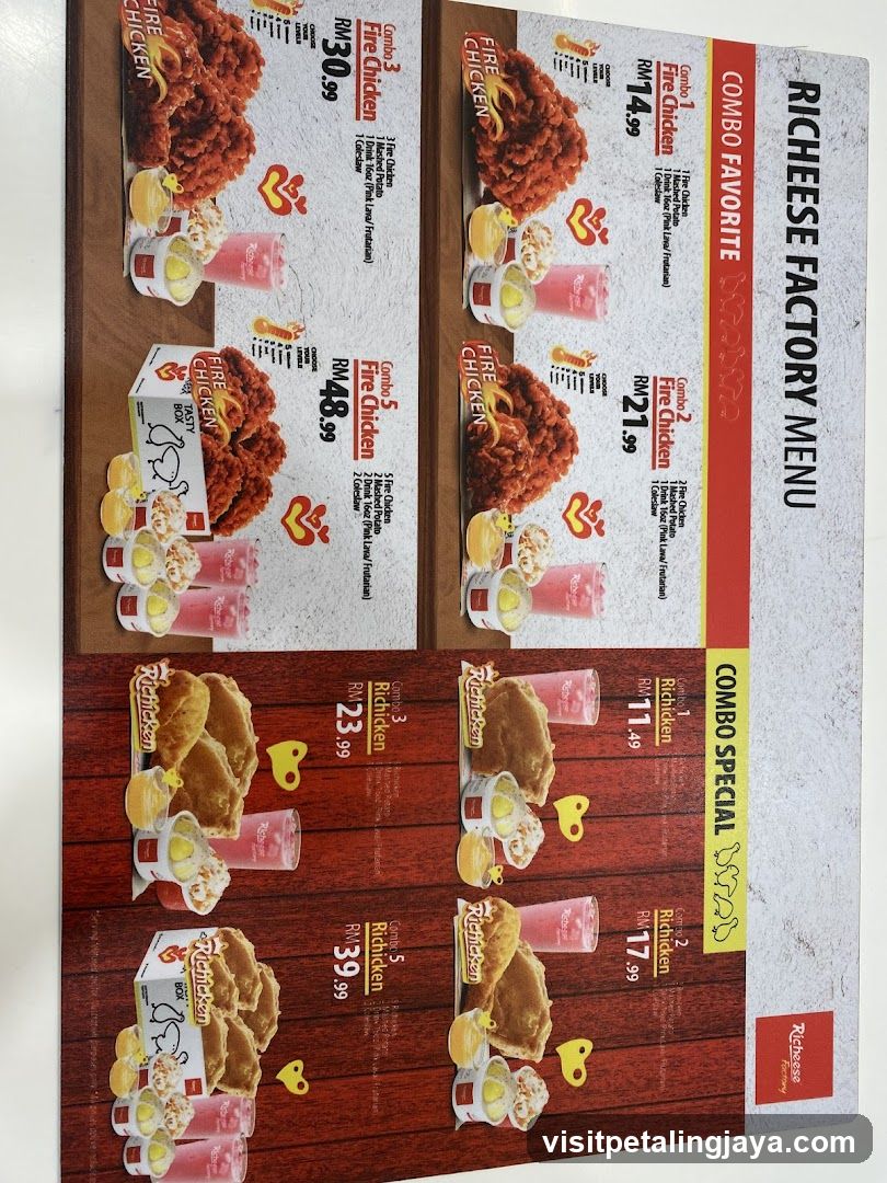 Richese Factory Menu