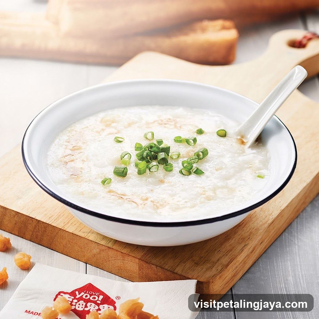 Bowl of Congee with Green Onion Topping