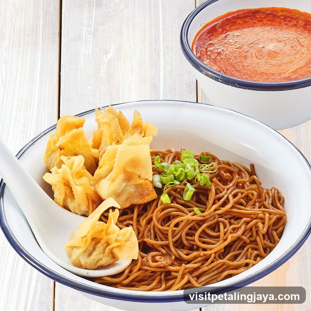Noodles with Wontons and Sauce