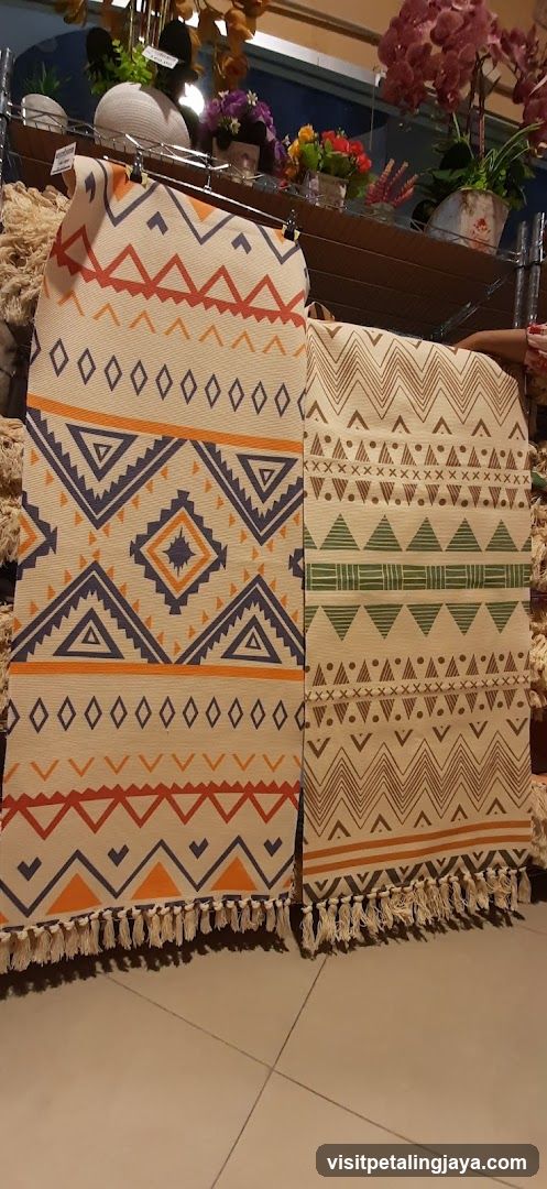 Interior Display of Patterned Rugs