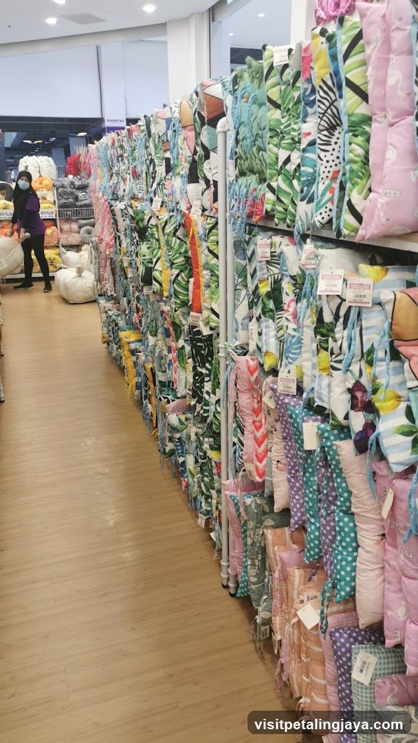 Interior of textile store