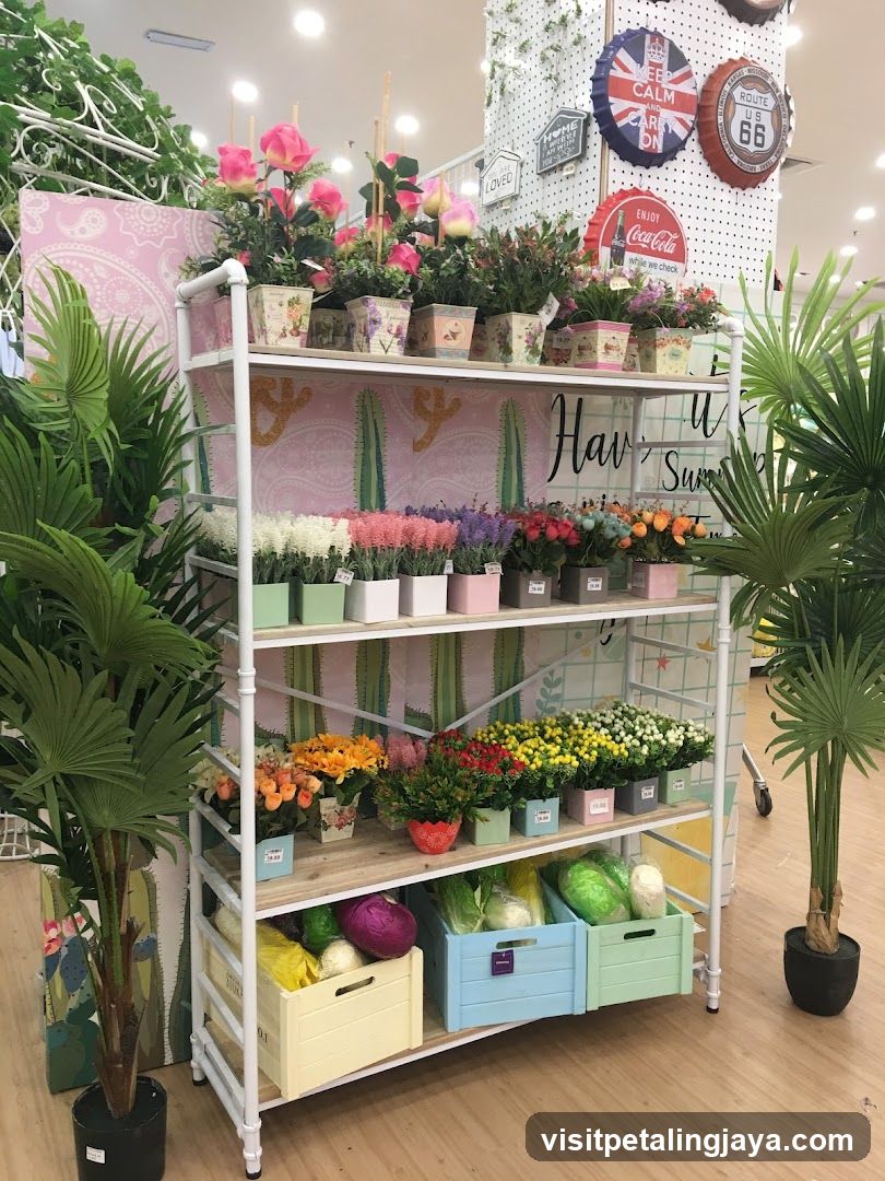 Floral Display in Retail Store