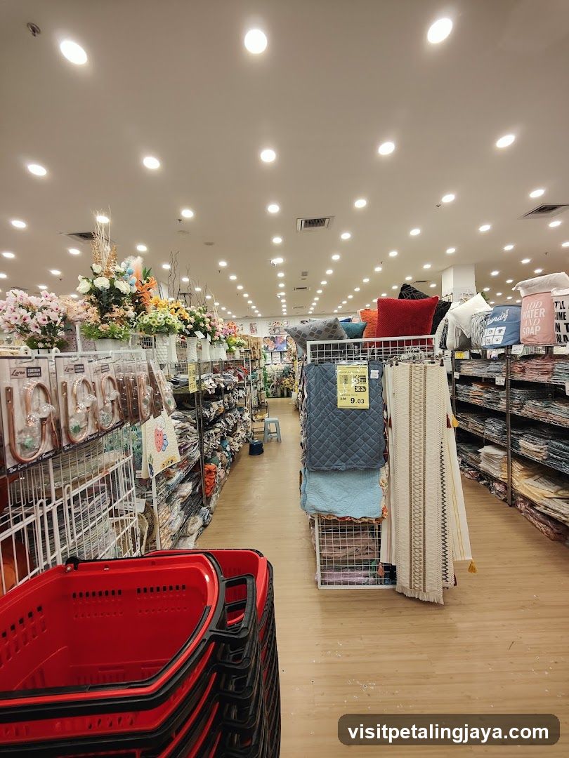 Interior of a home goods store