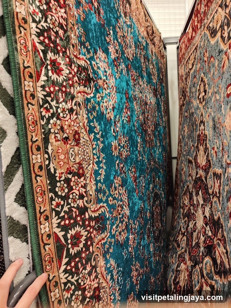 Rug Display in Store