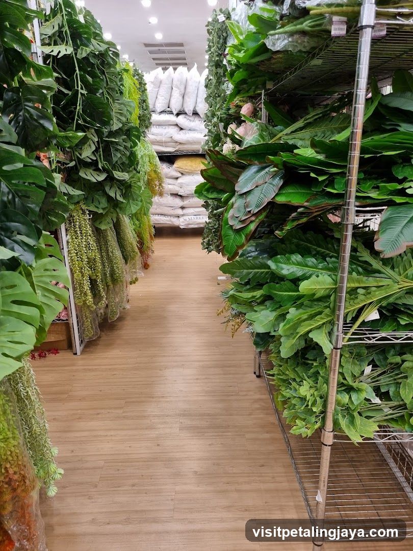 Interior of a plant store