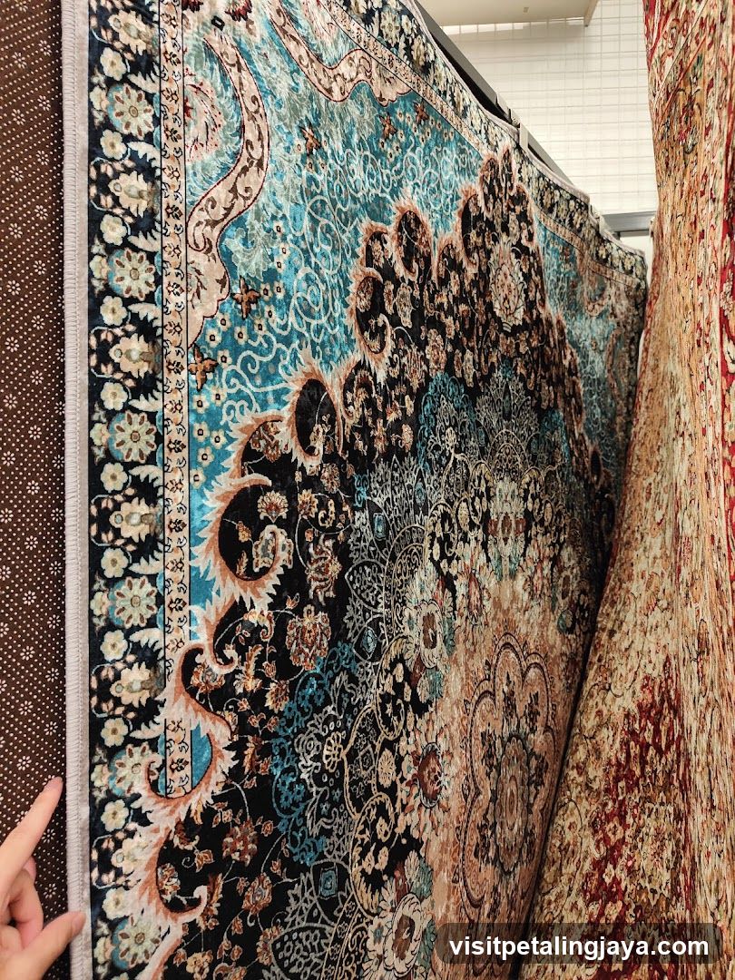 Rug Display in Store