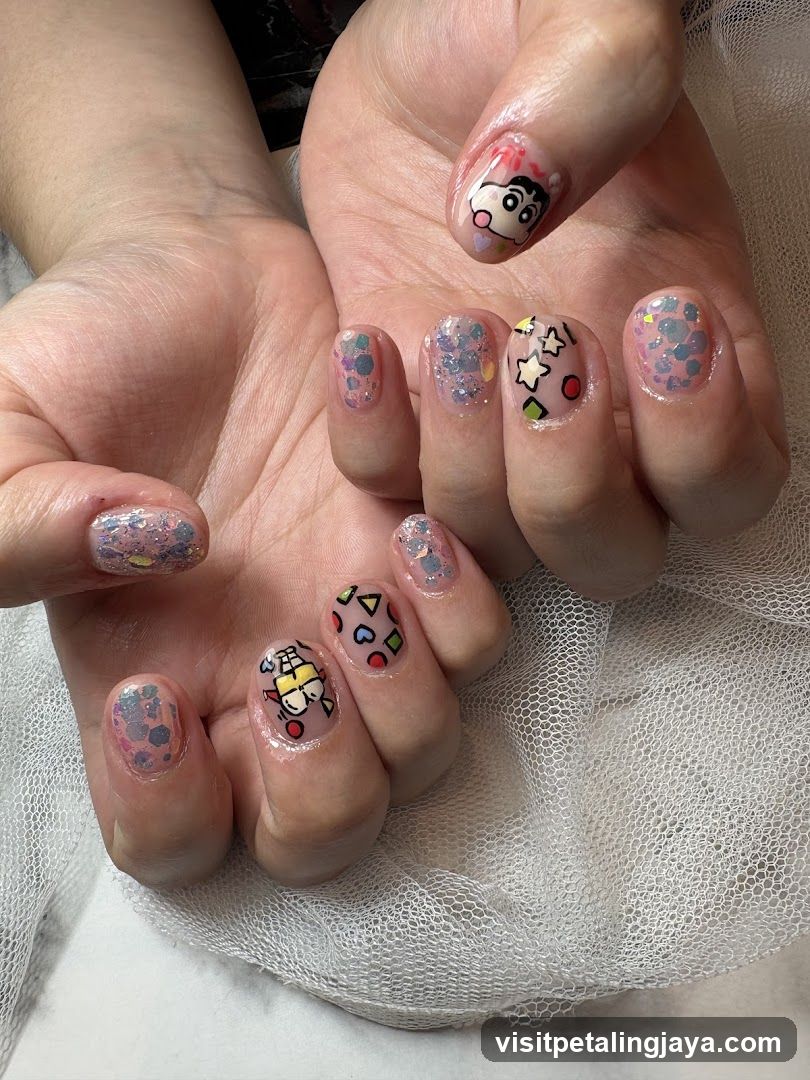 Nail Art with Cartoon Characters
