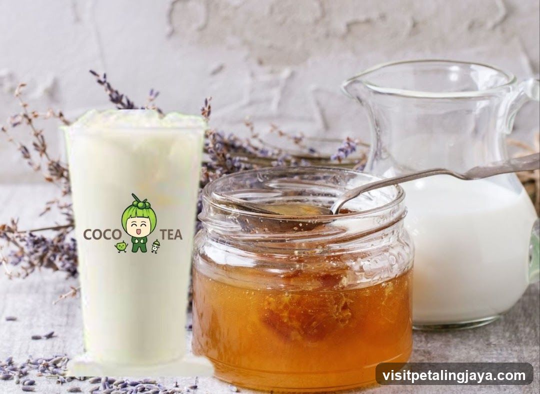 Coco Tea Drink with Honey and Milk