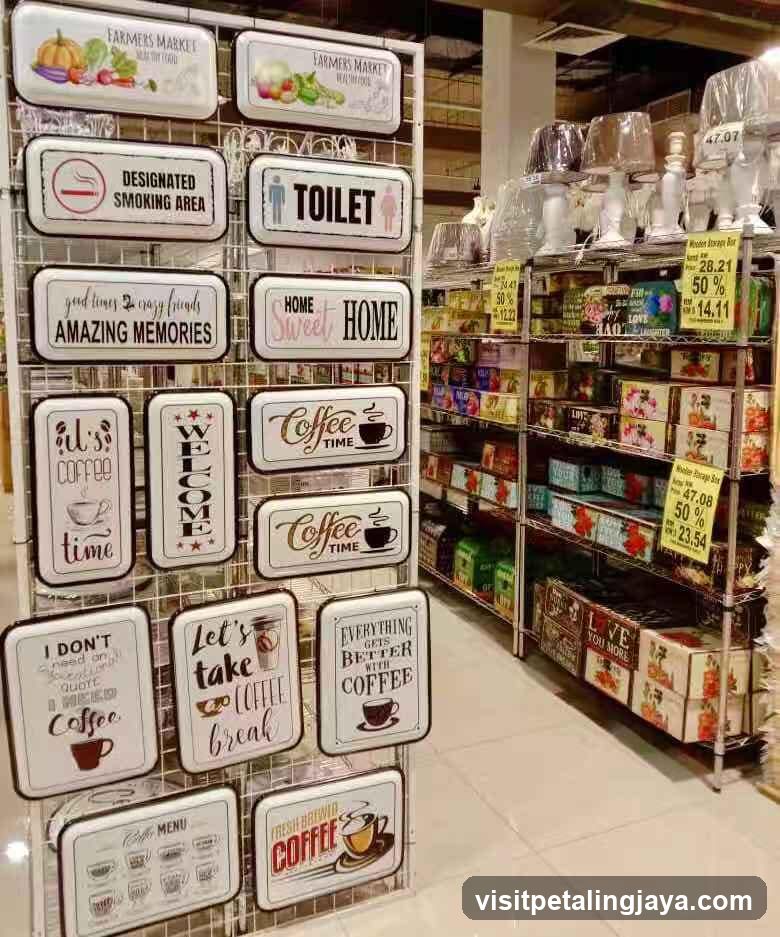 Decorative Signs and Shelving