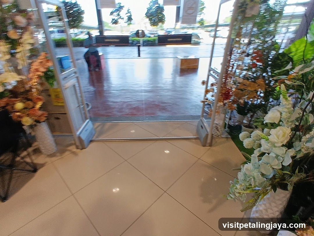 Store Entrance with Floral Displays