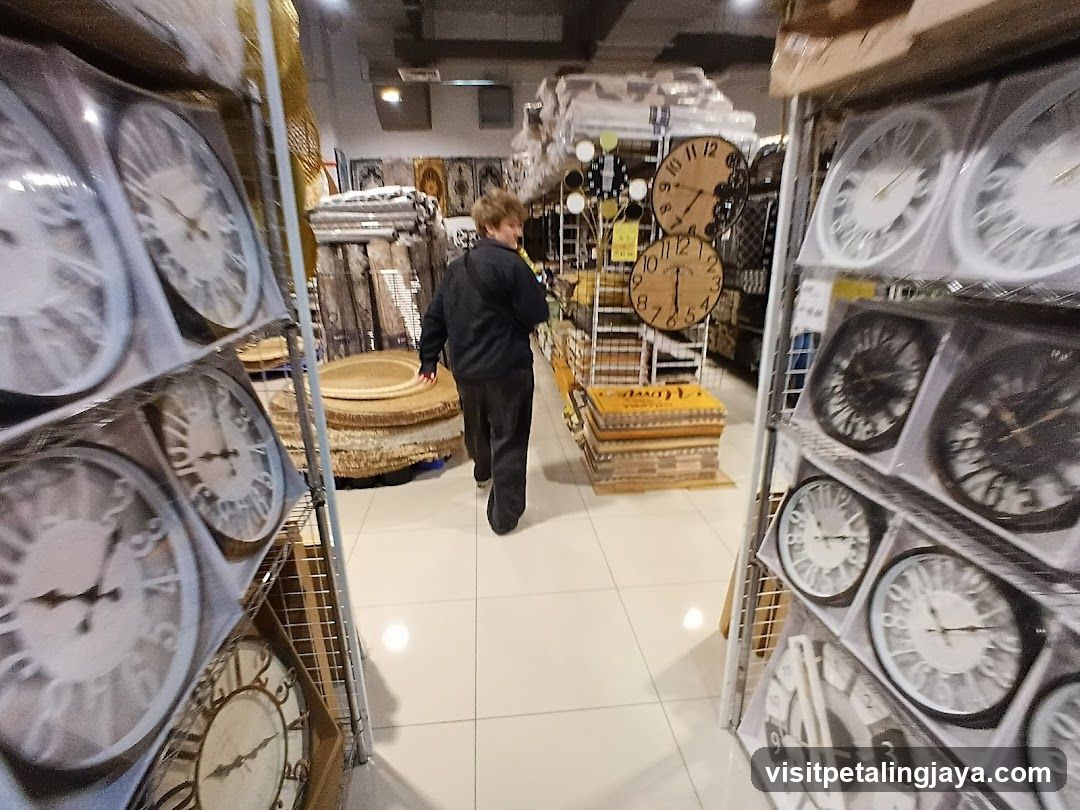 Store Interior with Clocks and Home Decor