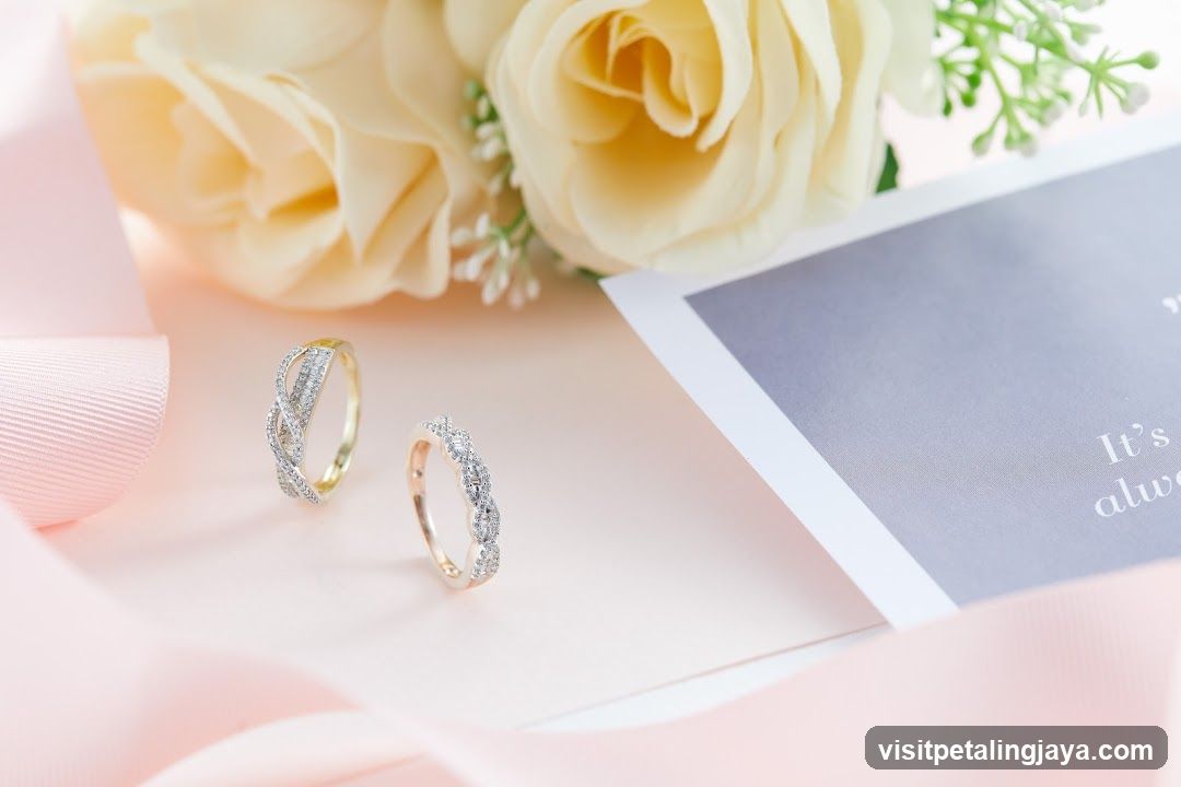 Diamond Rings with Roses