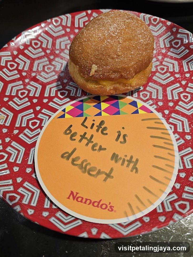 Dessert with Nando's sticker