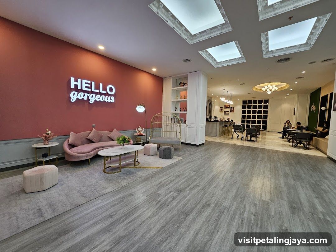 Modern Waiting Area with Neon Sign