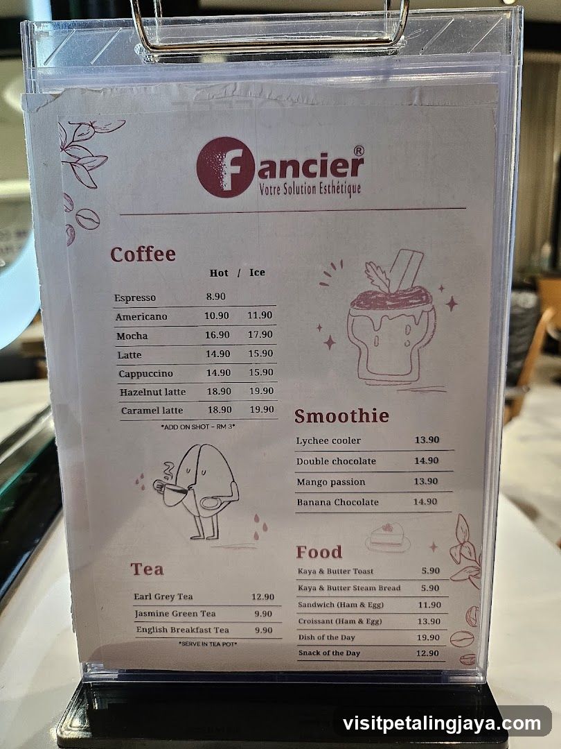 Fancier Menu