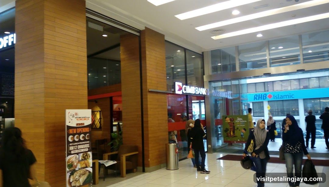 Mall Interior with Banks and Food Stall