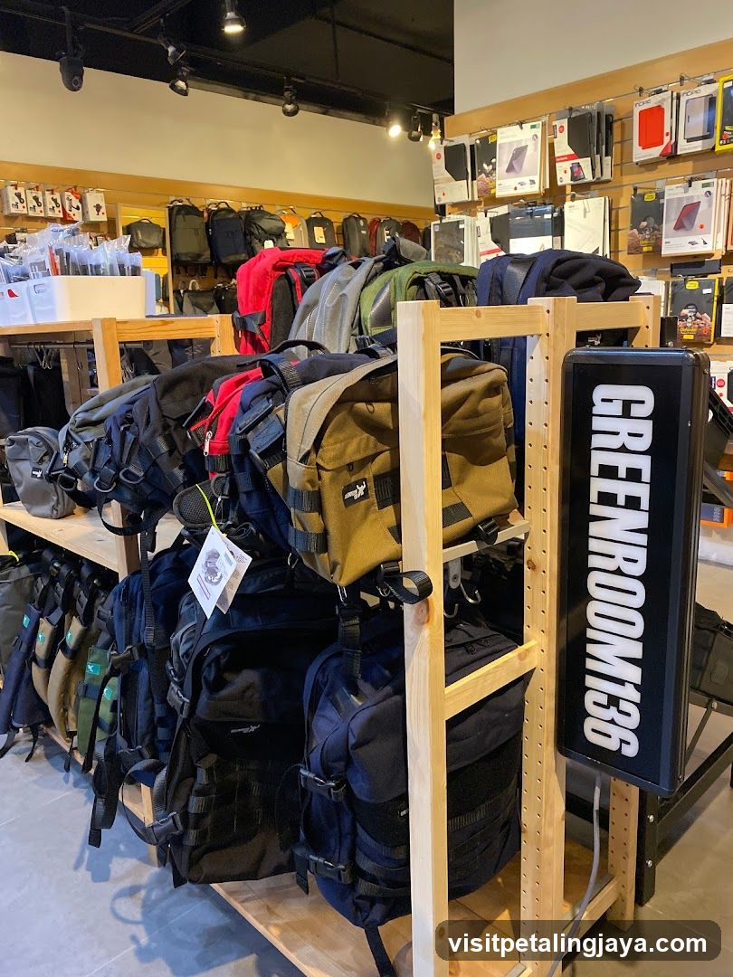 Backpack Display in Store