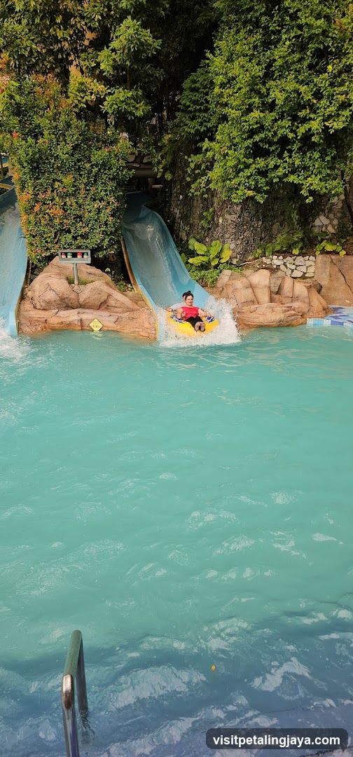 Water slide at a water park