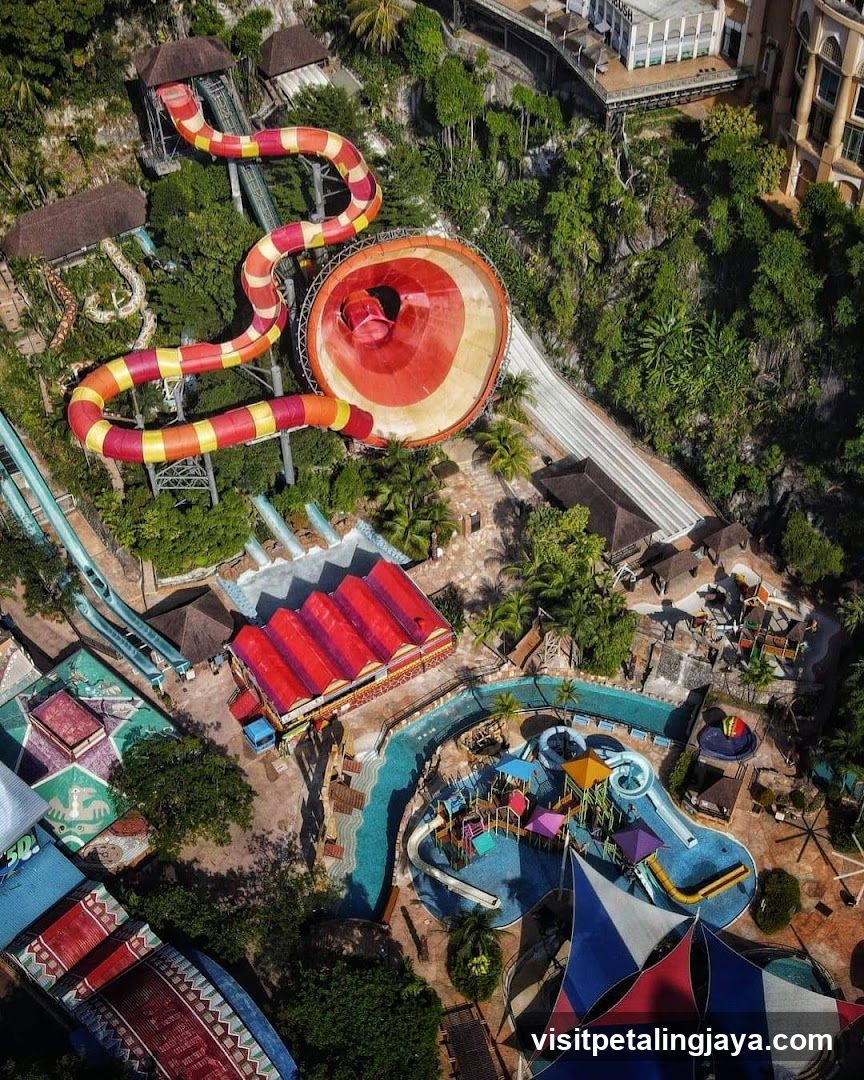 Aerial View of a Water Park