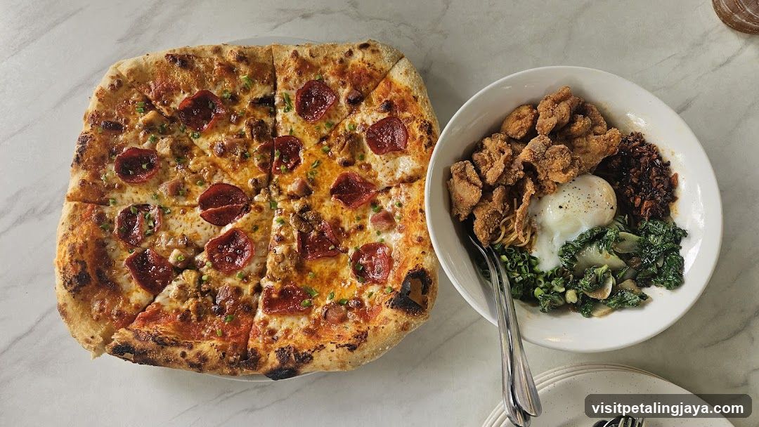 Pizza and Noodle Bowl