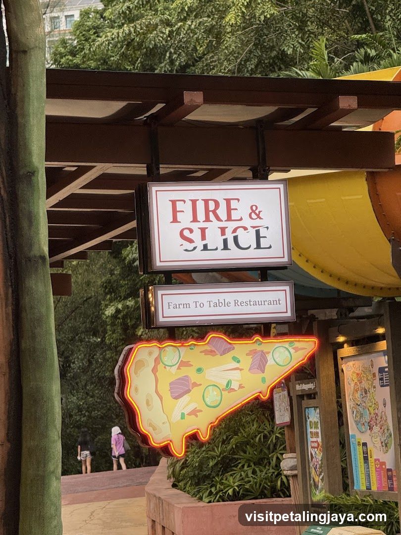 Fire & Slice Restaurant Signage