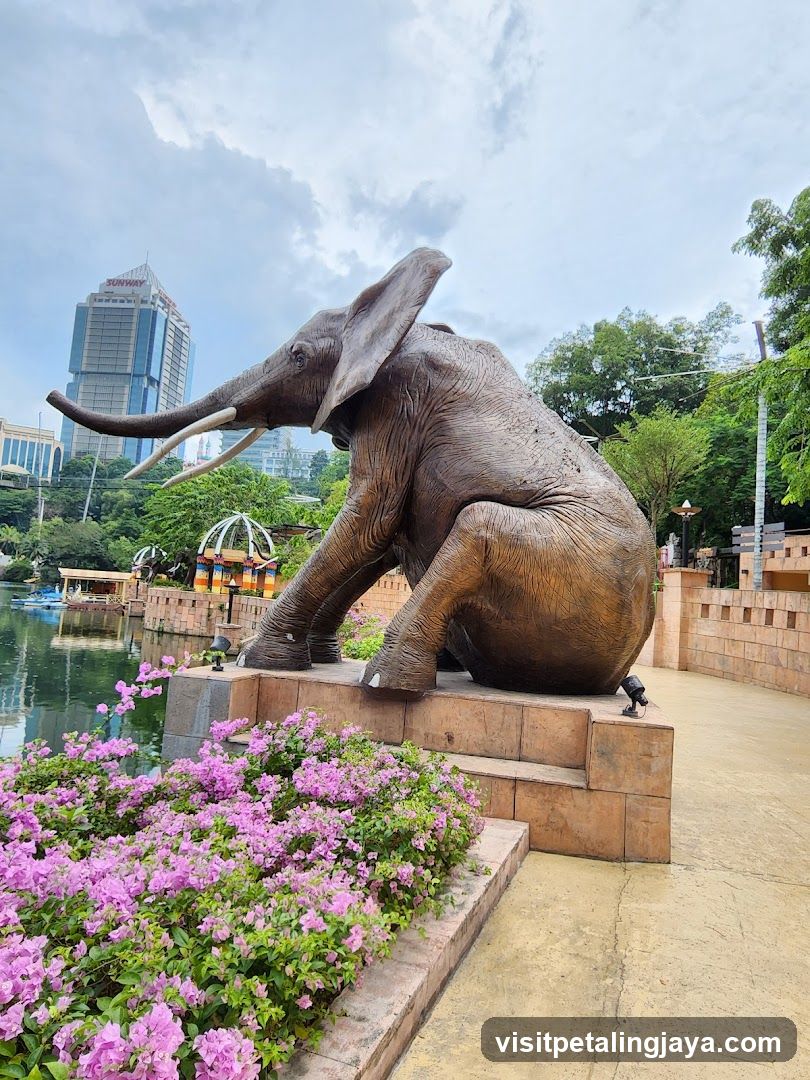 Elephant Statue by the Water