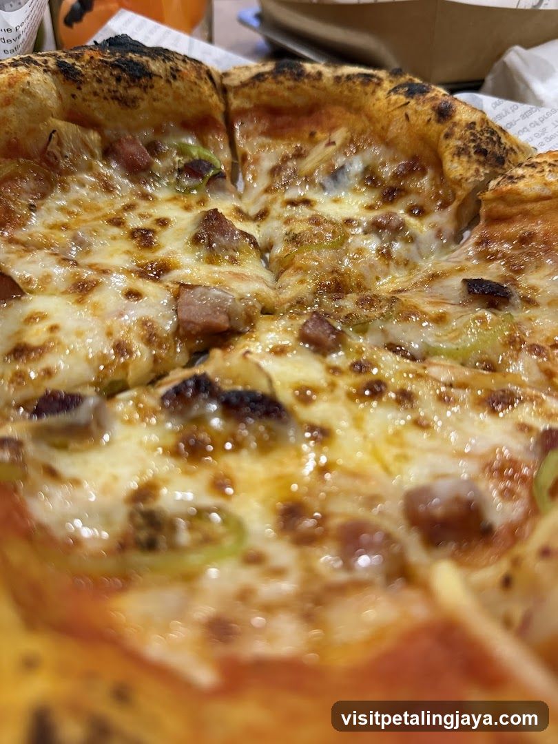 Close-up of a pizza