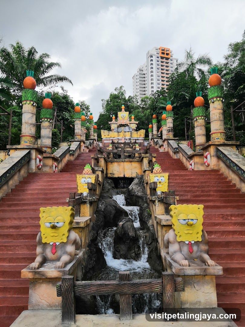 SpongeBob SquarePants Themed Waterfall and Staircase