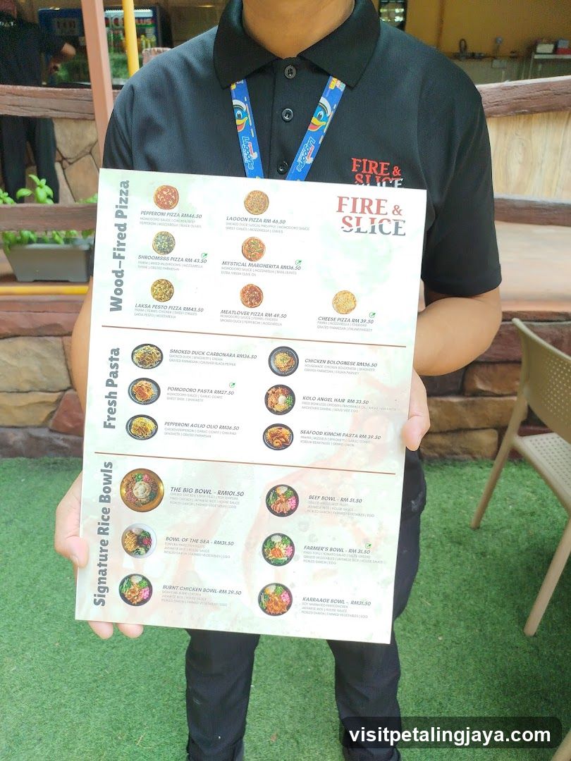 Fire & Slice Menu