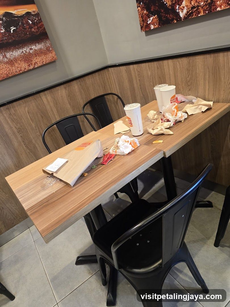 Messy Table at Burger King