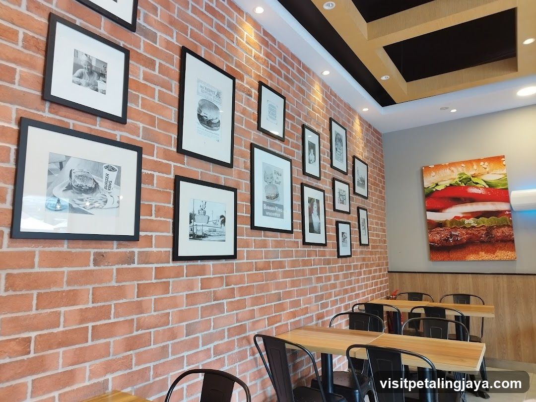 Restaurant Interior with Burger King Memorabilia
