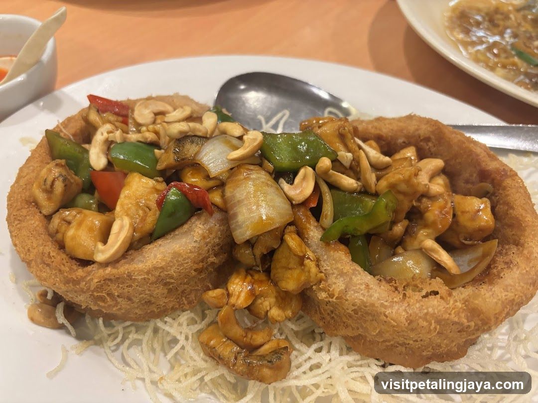 Cashew Chicken in Crispy Baskets